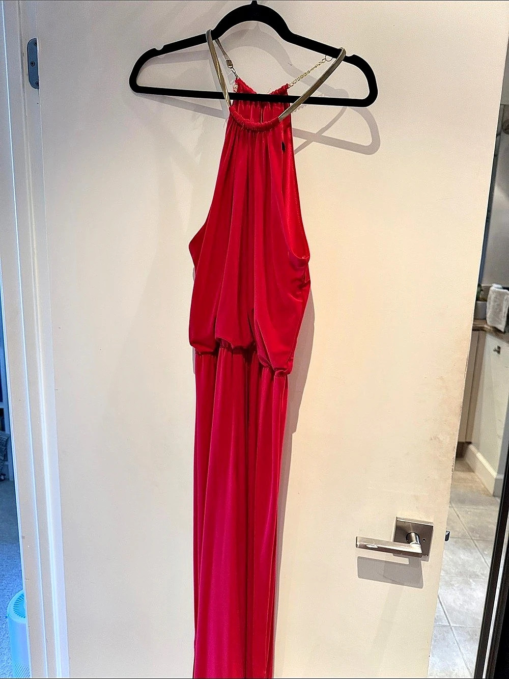 Red Halter Maxi Dress size 10
